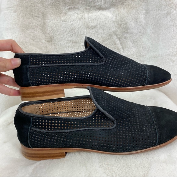 Jeffery Campbell Barkley Perforated black Suede Cap Toe Loafers. Size 7.5 - Picture 6 of 11